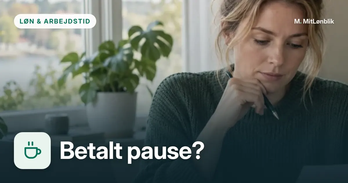 Illustration til Betalt eller ubetalt pause i timeregnskabet
