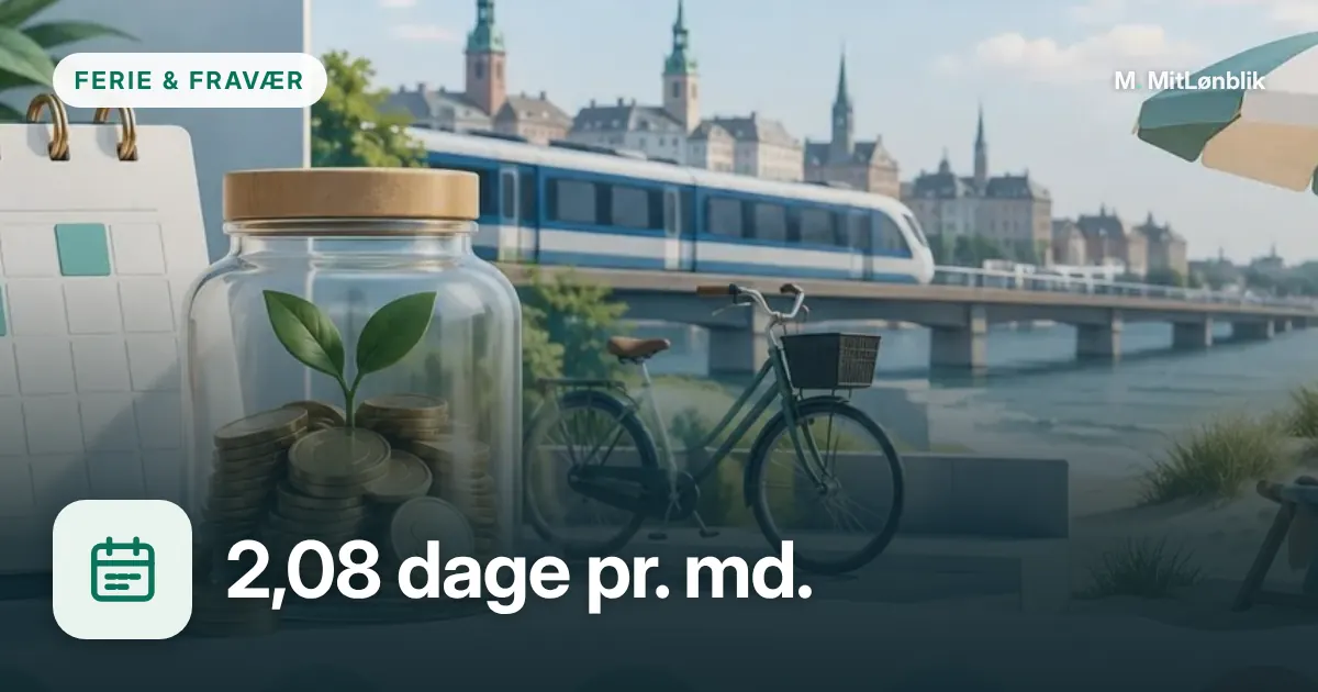 Illustration til Optjente feriedage beregner