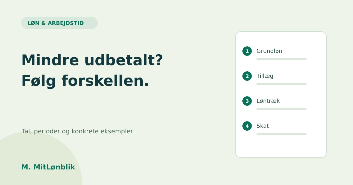 Grundløn, Tillæg, Løntræk, Skat