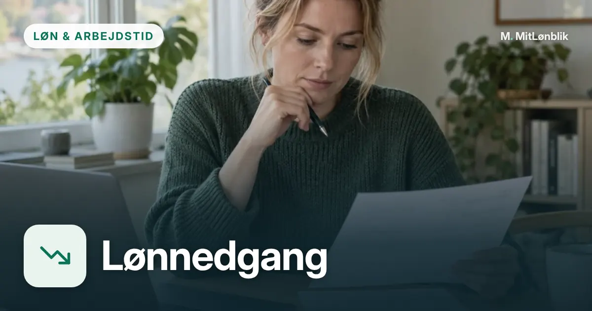 Illustration til Lønnedgang beregner