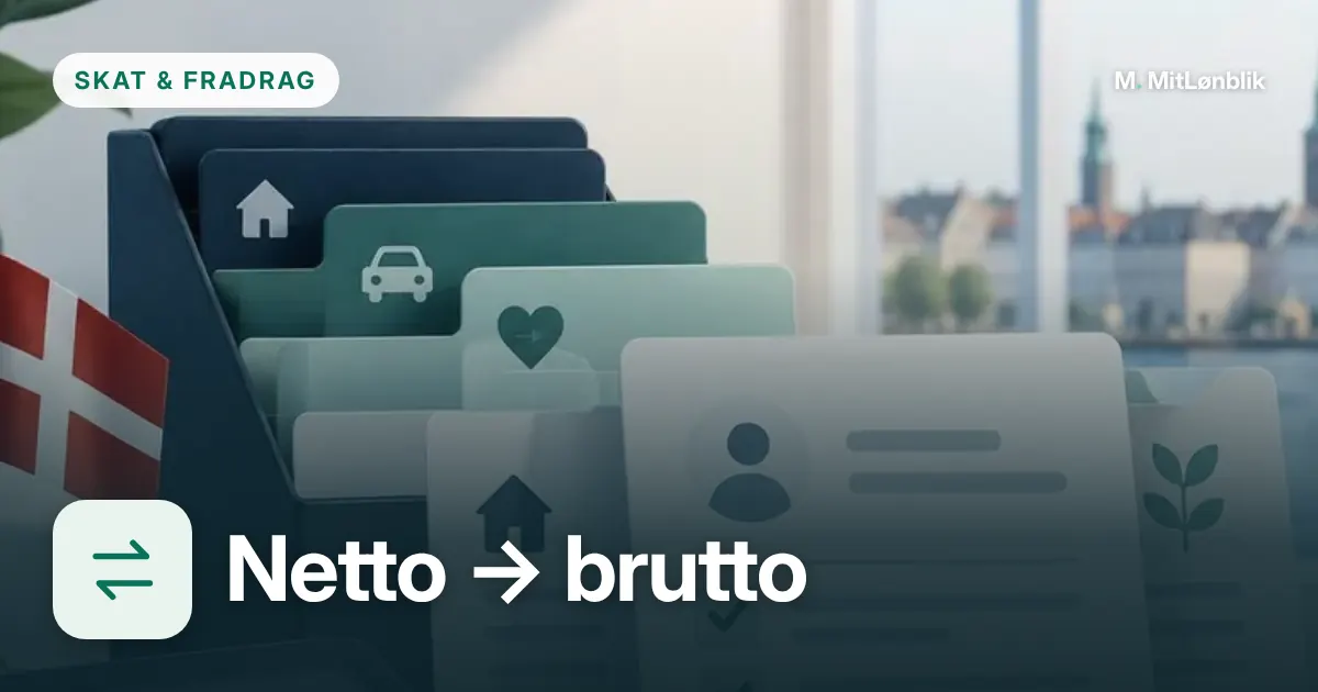 Illustration til Nettoløn til bruttoløn beregner
